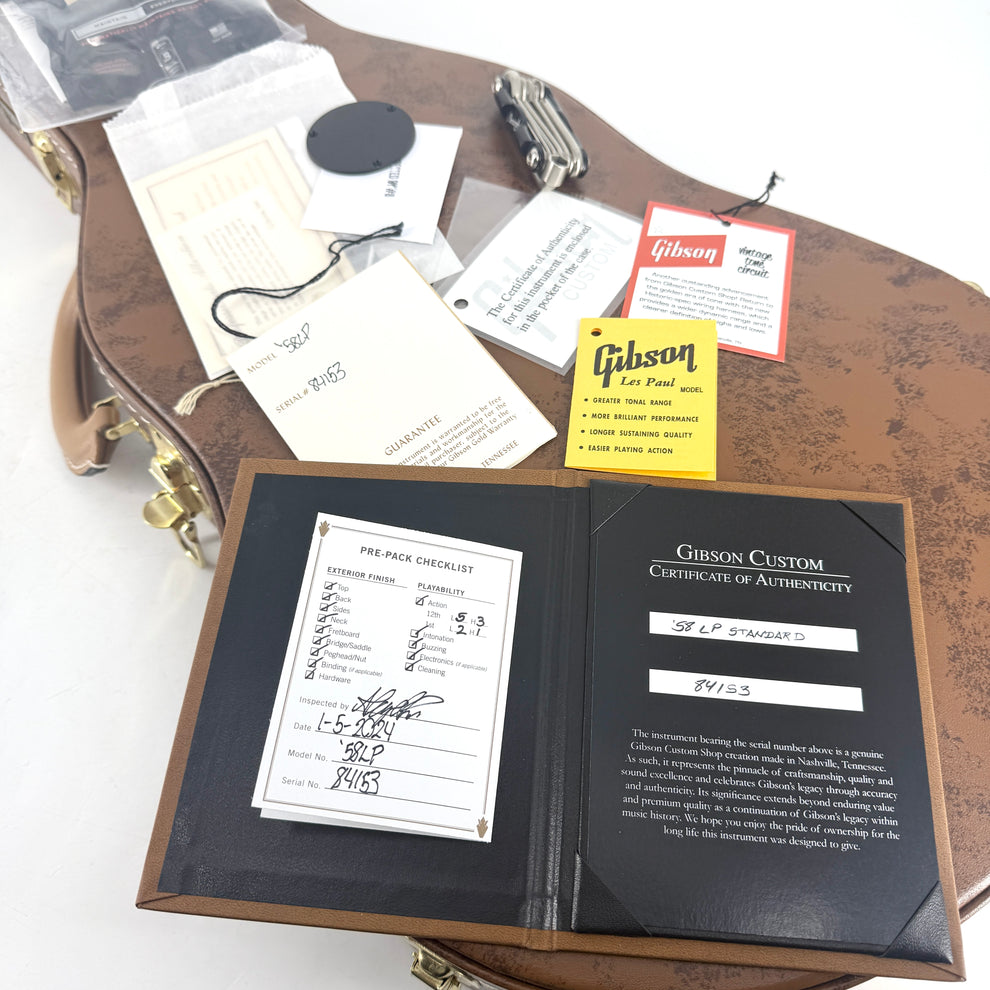 2024 Gibson Custom Shop 1958 Les Paul Standard – Bourbon Burst - Image 14