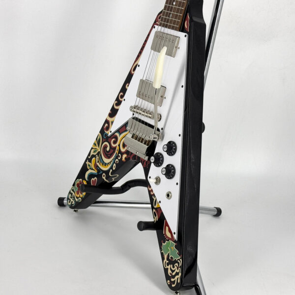2024 Epiphone Inspired by Gibson Custom Jimi Hendrix Love Drops Flying V - Ebony - Image 7