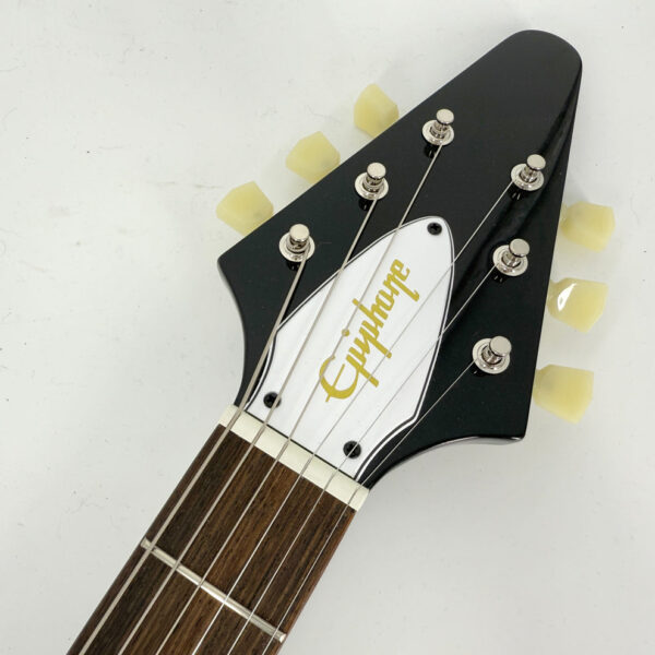 2024 Epiphone Inspired by Gibson Custom Jimi Hendrix Love Drops Flying V - Ebony - Image 11