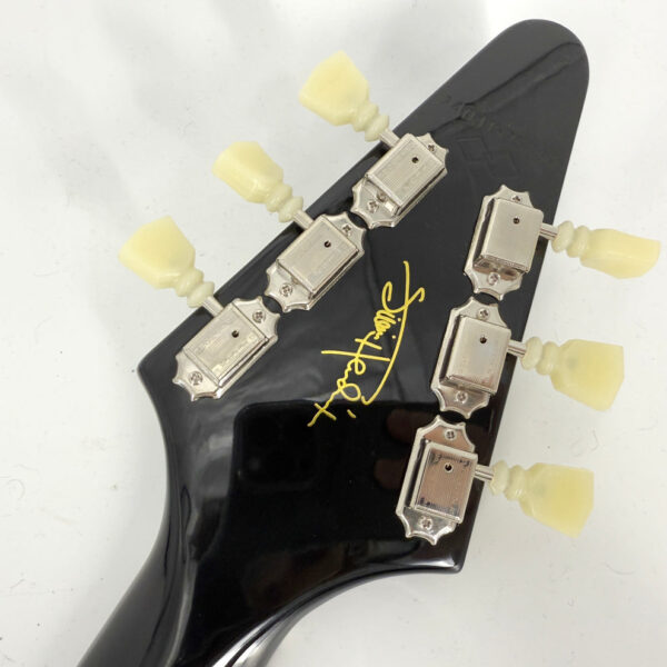 2024 Epiphone Inspired by Gibson Custom Jimi Hendrix Love Drops Flying V - Ebony - Image 4