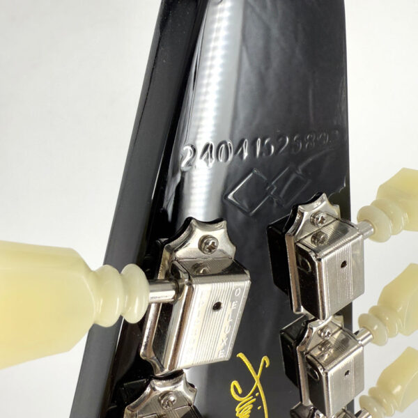 2024 Epiphone Inspired by Gibson Custom Jimi Hendrix Love Drops Flying V - Ebony - Image 9