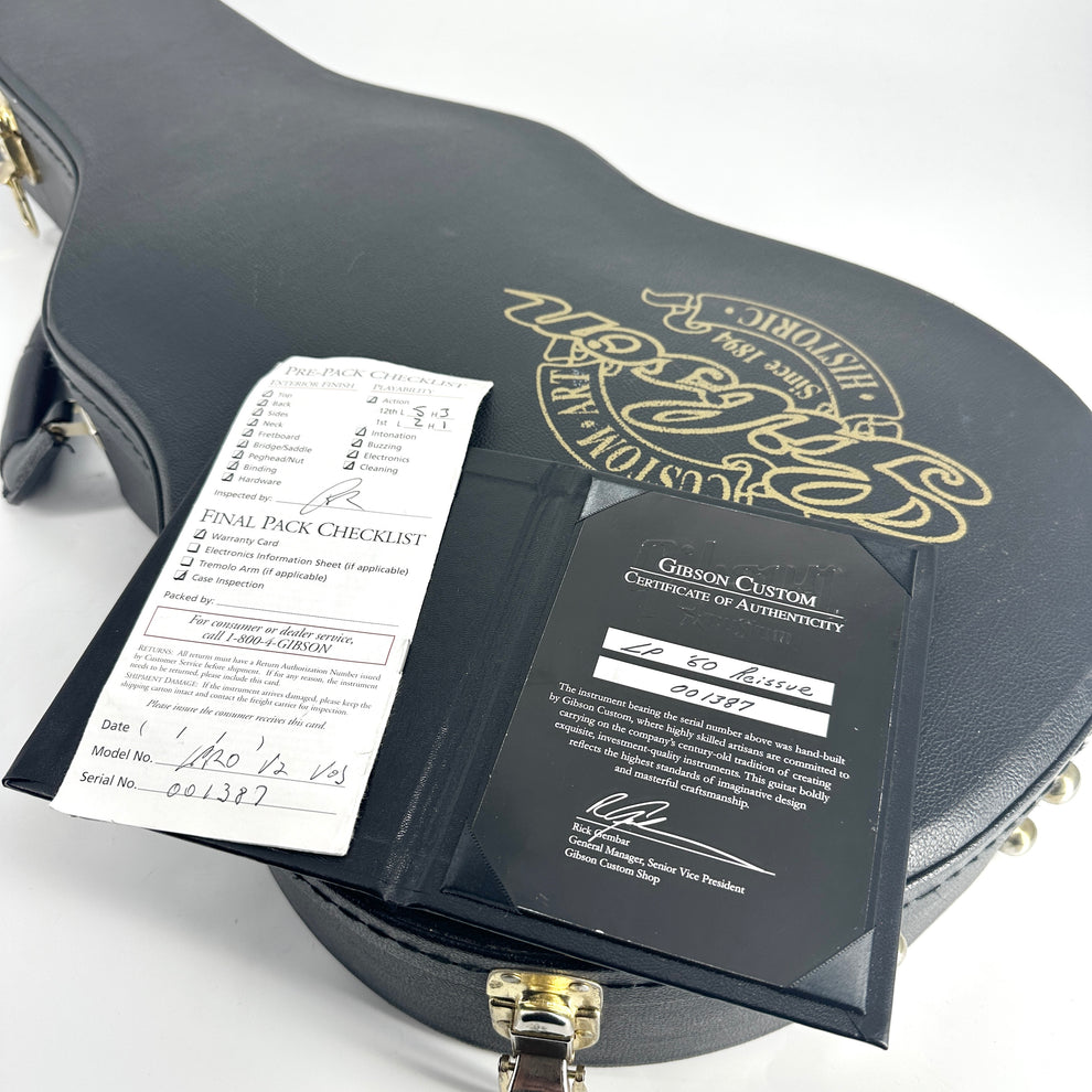 2010 Gibson Custom Shop 1960 Les Paul Reissue - Joe Bonamassa Signed - Heritage Cherry Sunburst - Image 15