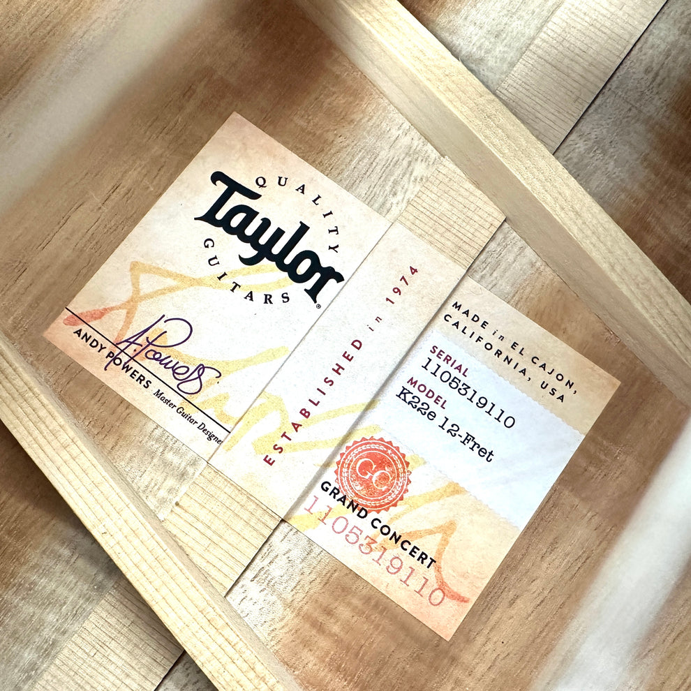 2019 Taylor K22e 12 Fret - Koa - Image 6